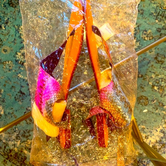 ✨Cocobelle✨ Multicolor Snake Thong W/Tie Strap Sandal - Picture 11 of 15
